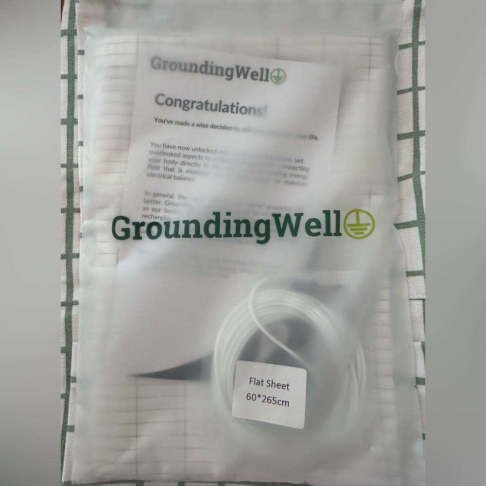 NWT GroundingWell grounds grounding sheet.